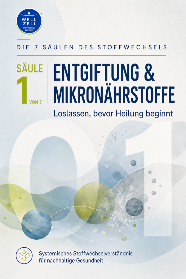 Ebook-Cover: Säule 1 – Entgiftung & Mikronährstoffe